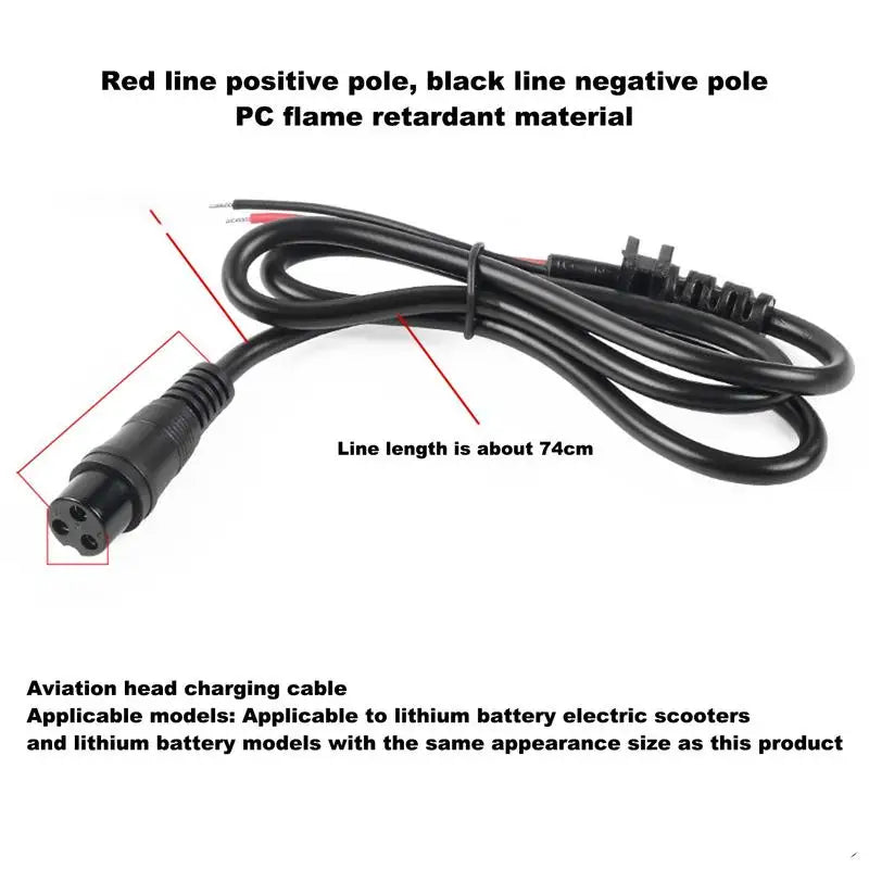 Balancing Scooter Hoverboard 3 Pin Aviation Head Charger Plug Port Replacement Practical Electric Balance Car Parts