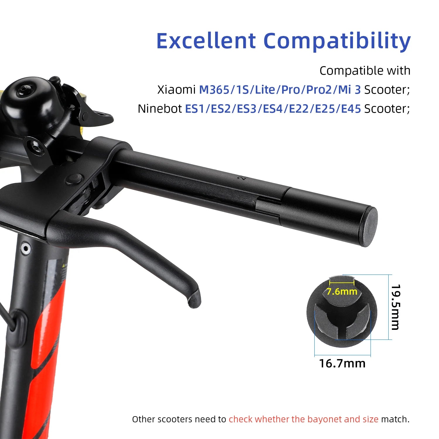 Ulip Scooter Handlebar Extension Part Handle Extension Adapter For Xiaomi M365 Pro Pro2 1S MI3 & Ninebot ES Series Handle Parts